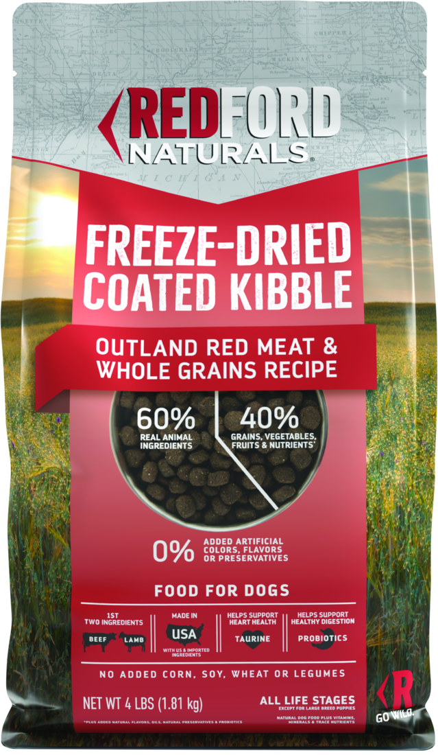 Redford Naturals Freeze-Dried Coated Kibble Dry Dog Food, Outland Red Meat & Whole Grains Recipe - Image 2