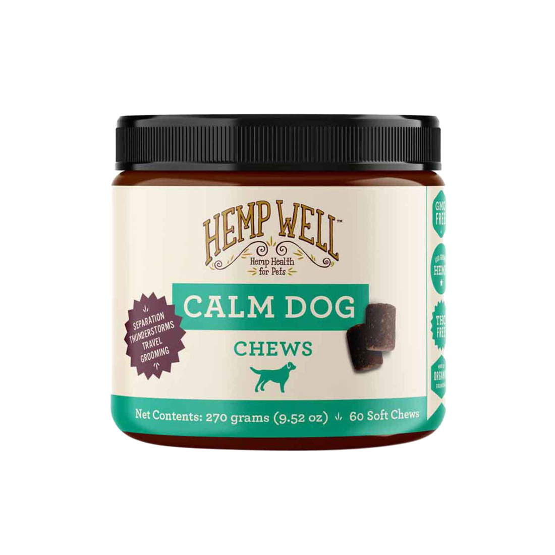 Hemp Well Calm Dog Soft Chews, 60 Count