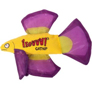 Yeowww! Catnip Mo Betta Fish Catnip Toy, Purple, 6.5 Inches