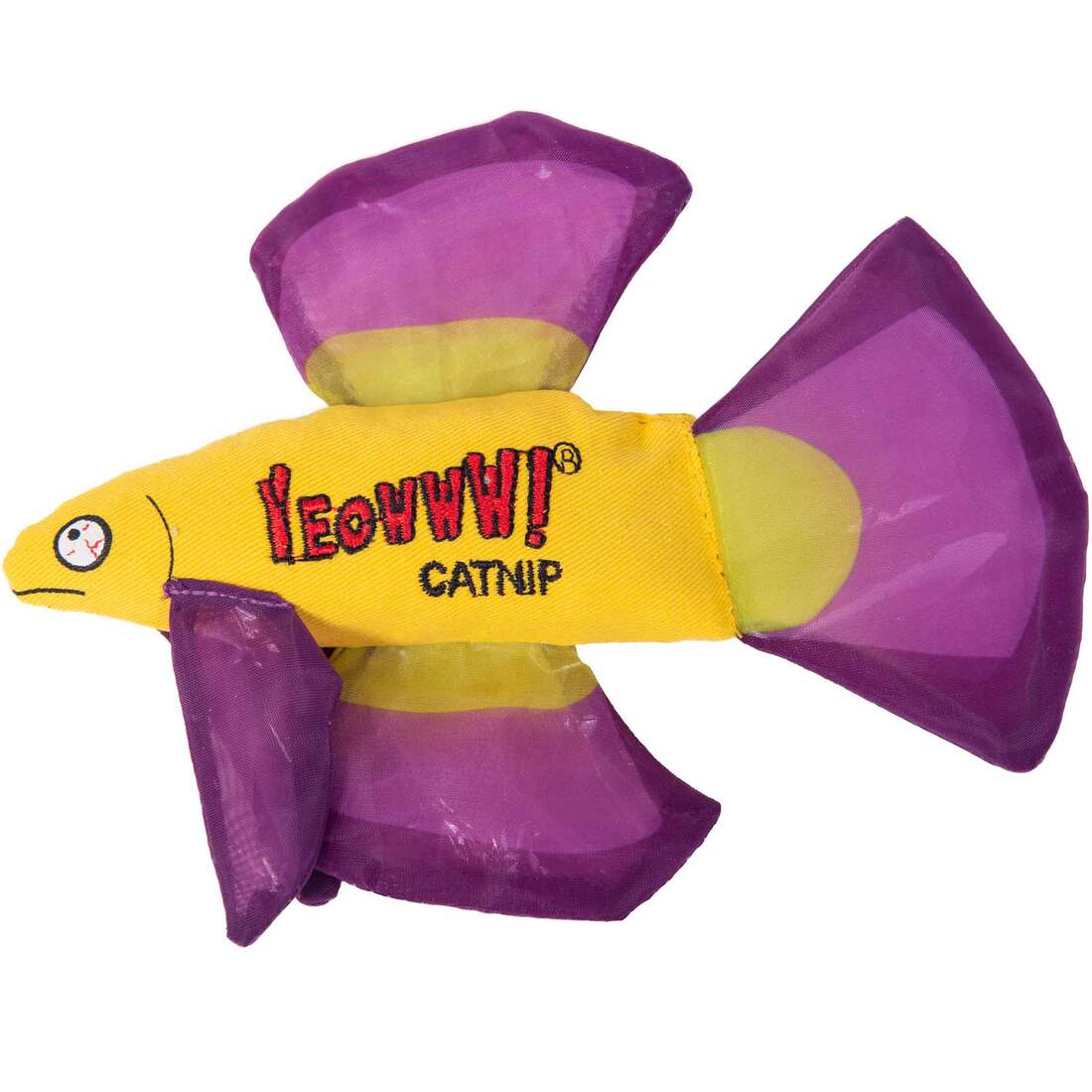 Yeowww! Catnip Mo Betta Fish Catnip Toy, Purple, 6.5 Inches