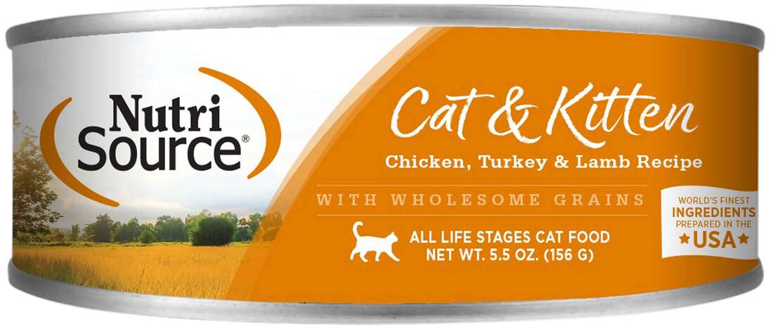 NutriSource Pate Wet Cat/Kitten Food, Chicken/Turkey/Lamb, 5.5 Ounces