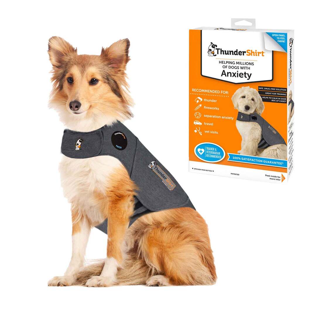 ThunderShirt® Heather Gray Dog Anxiety Jacket - Image 4