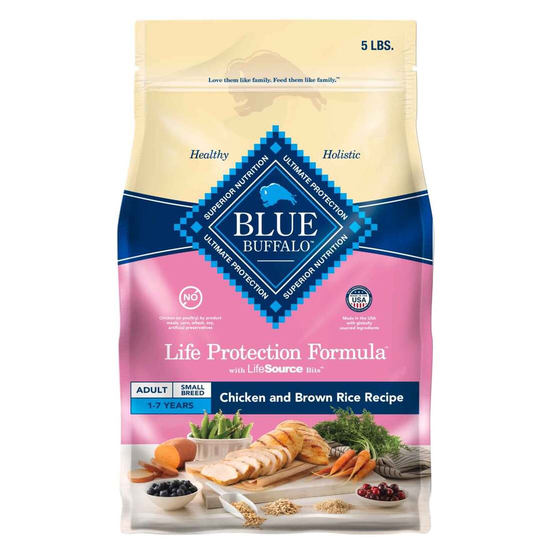 Blue Buffalo Life Protection Formula Natural Adult Small Breed Dry Dog Food, Chicken & Brown Rice Re