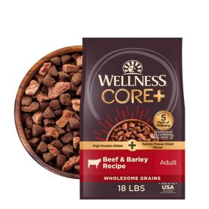 Wellness CORE+ Grained Dry Dog Food, Beef & Barley Recipe