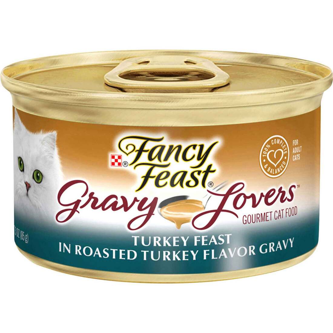 Purina Fancy Feast Gravy Lovers Turkey Feast Gourmet Cat Food in Wet Cat Food Gravy - 3 Ounce Can