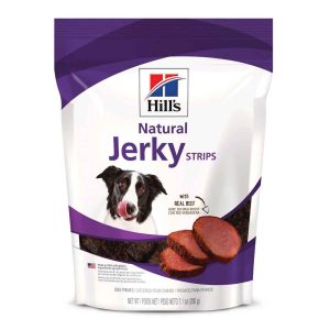 Hill's Natural Jerky Strips Dog Treats, Real Beef, 7.1 Ounce Stand-up Resealable Pouch