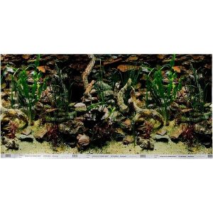 Penn Plax Double Sided Aquarium Background Tropical