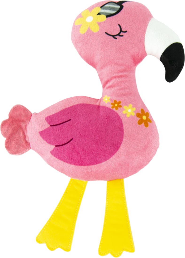 Play On Plush Flamingo Dog Toy