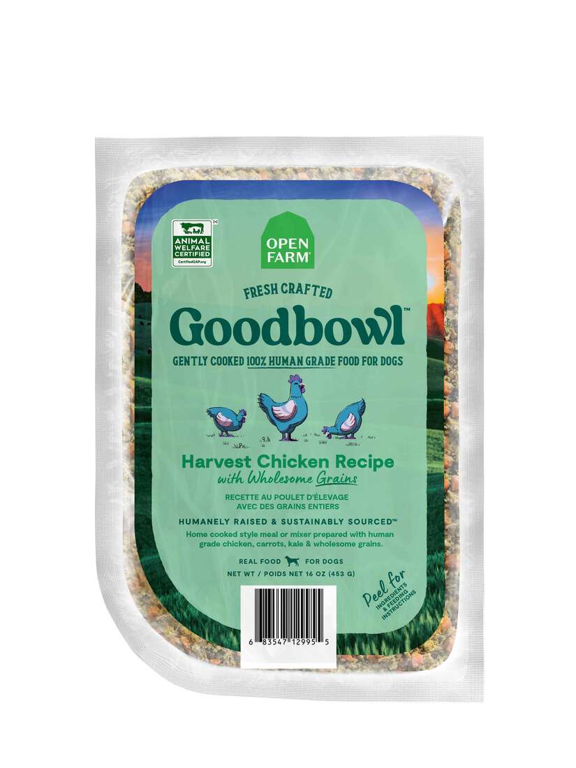 Open Farm Goodbowl Freshly Crafted Roll for Dogs, Harvest Chicken Recipe, 16 Ounces