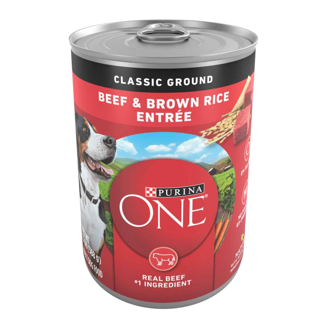 Purina ONE Classic Ground Beef and Brown Rice Entree Adult Wet Dog Food - 13 Ounce Can