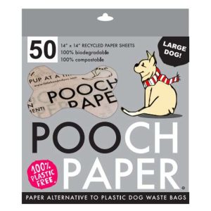 Pooch Paper Dog Waste Sheets, Large, 14 X 14