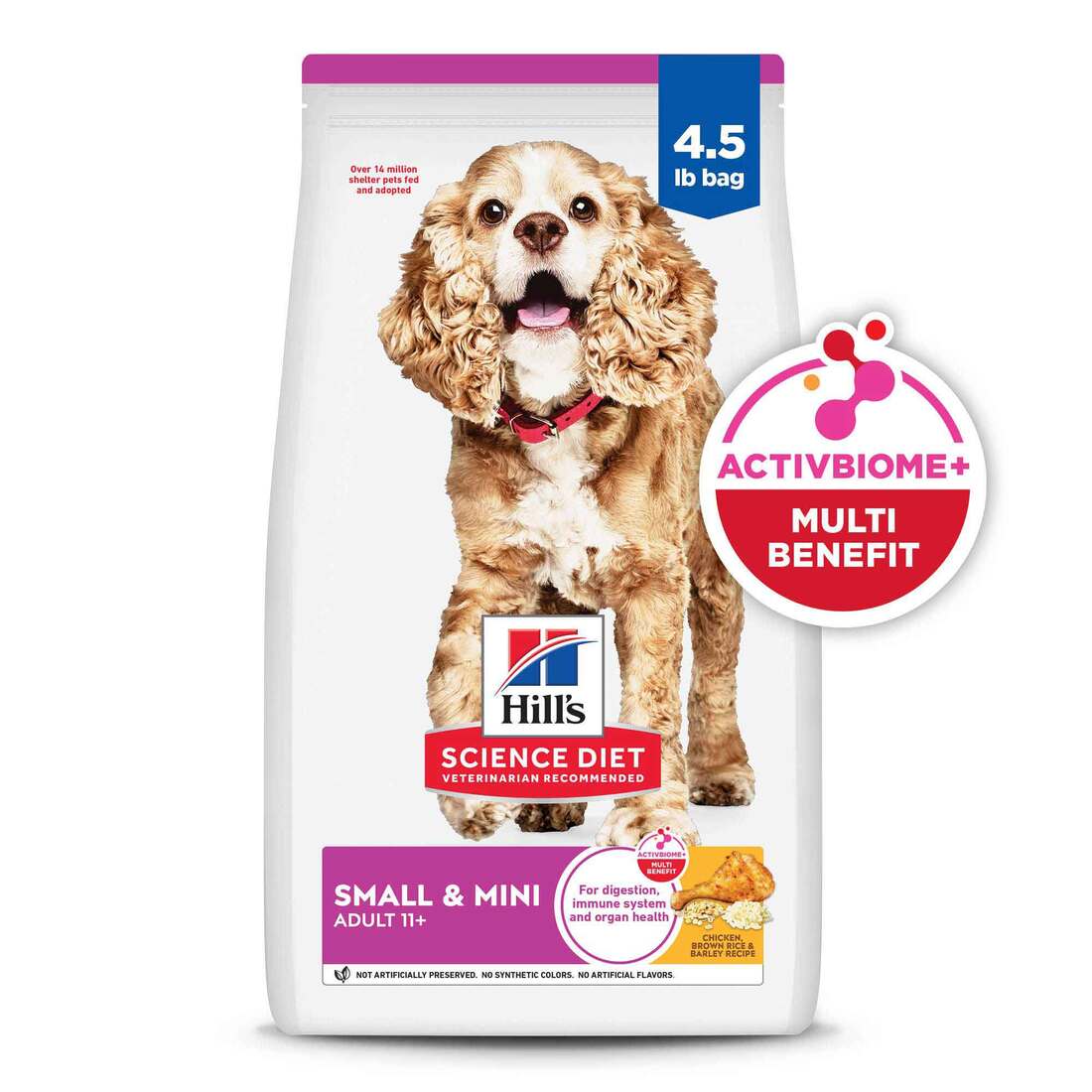 Hill's Science Diet Senior 11+ Small & Mini Dry Dog Food , Chicken Meal, Barley & Brown Rice Recipe,