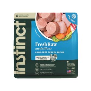 Instinct FreshRaw Medallions Frozen Dog Food, Turkey 3 Pounds