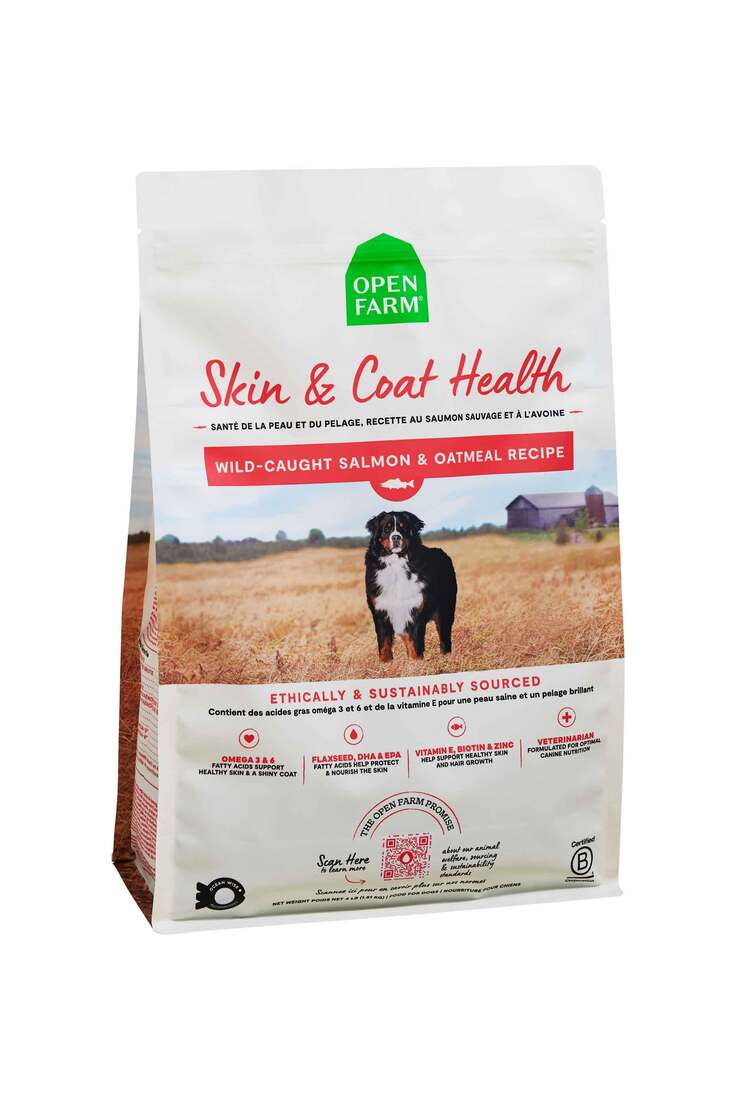 Open Farm Skin and Coat Health Dry Dog Food, Salmon and Oatmeal, 22 Pounds