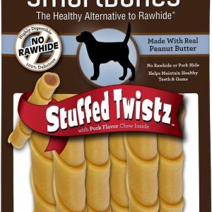 SmartBones Stuffed Peanut Butter Twistz Dog Chews, 6 Count