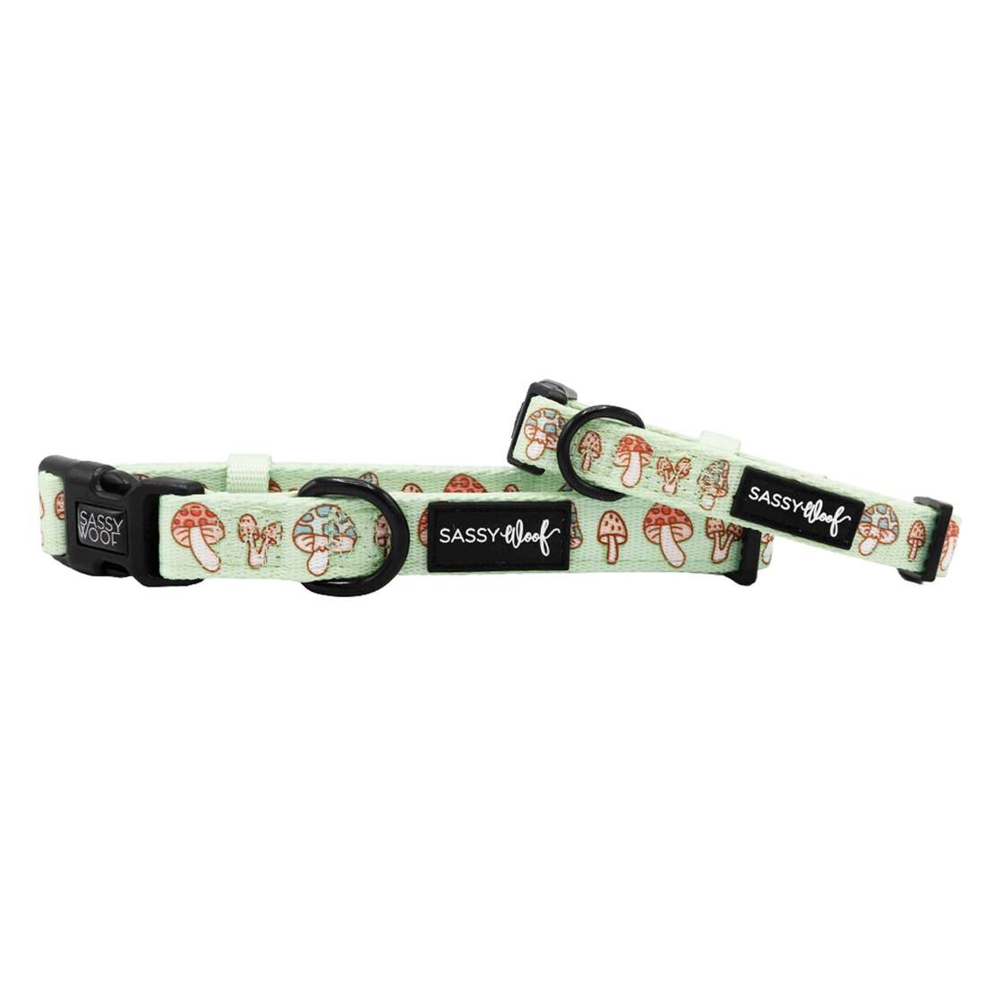 Sassy Woof Dog Collar, Shrooms Blooms