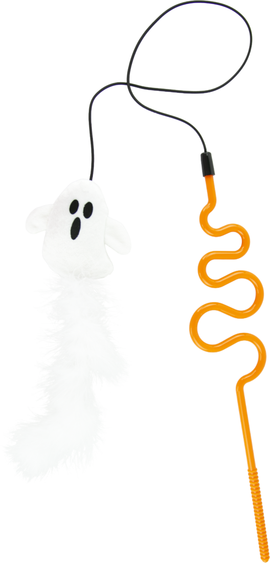 Play On Ghost with Swirl Wand Cat Teaser Toy
