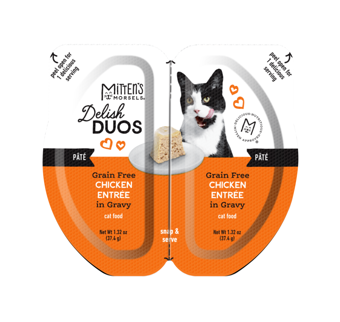 Mitten's Morsels Delish Duos Grain Free Pâté Wet Cat Food, 2.64 Ounces