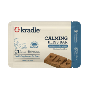Kradle Bliss Bar Peanut Butter & Bacon Flavored Calming Supplement for Dogs, 1 Count