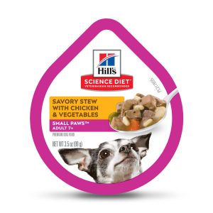 Hill's Science Diet Adult 7+ Small & Toy Breed Wet Dog Food, Savory Chicken & Vegetable Stew, 3.5 Ou