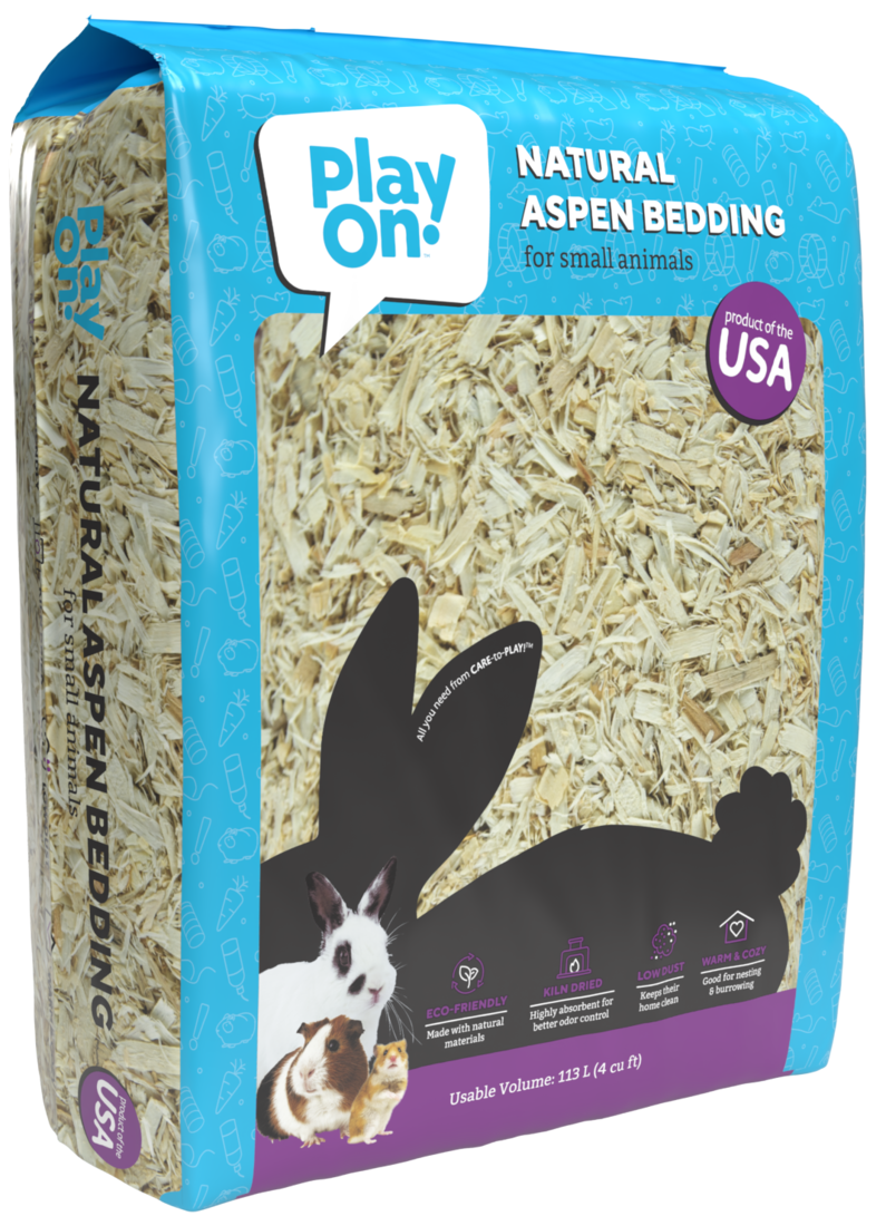 Play On Natural Aspen Small Animal Bedding, 113 Liters