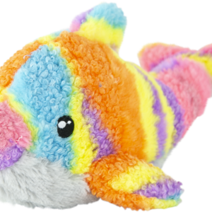 Play On Plush Rainbow Dolphin Dog Toy