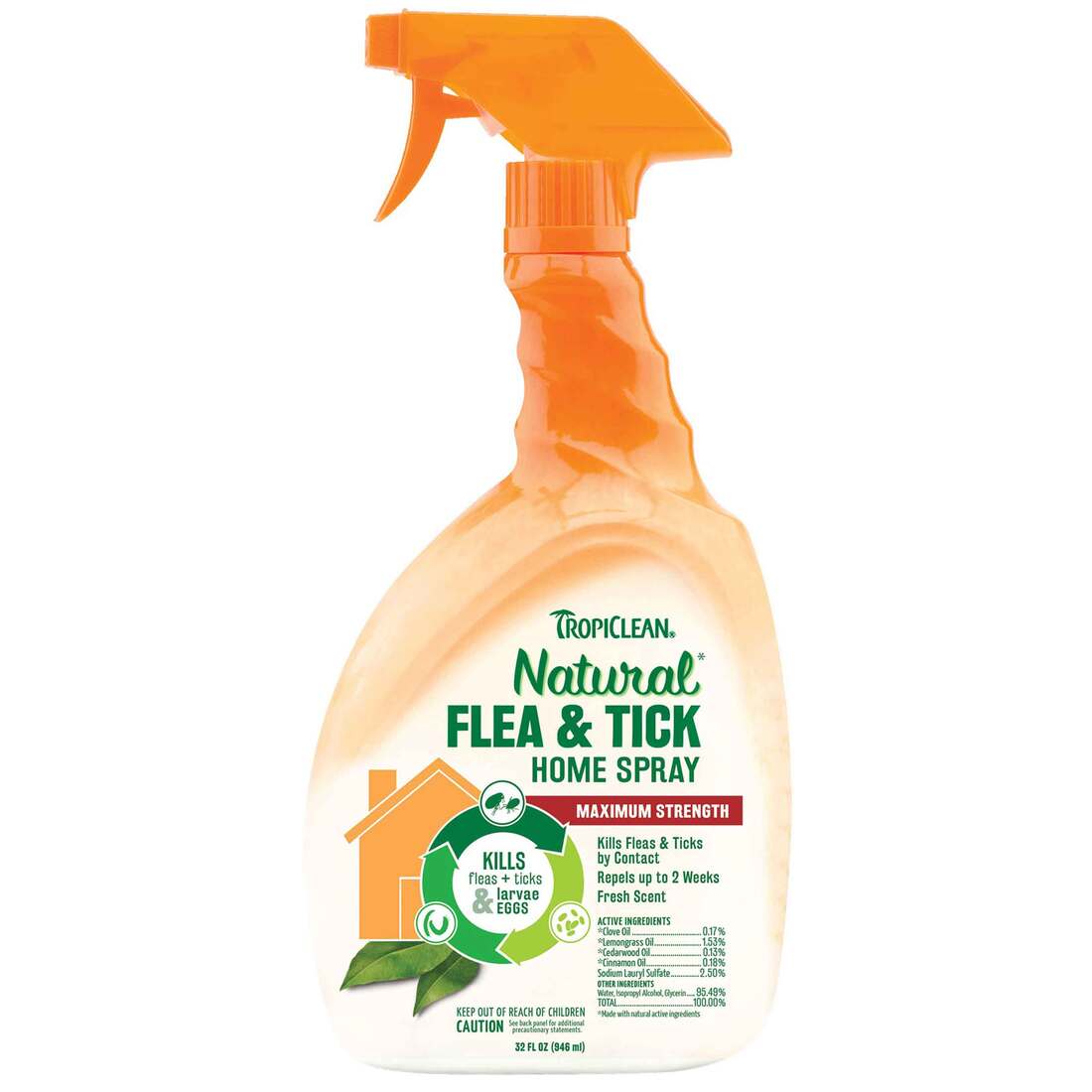 Tropiclean Flea and Tick Home Spray, 32 Ounces