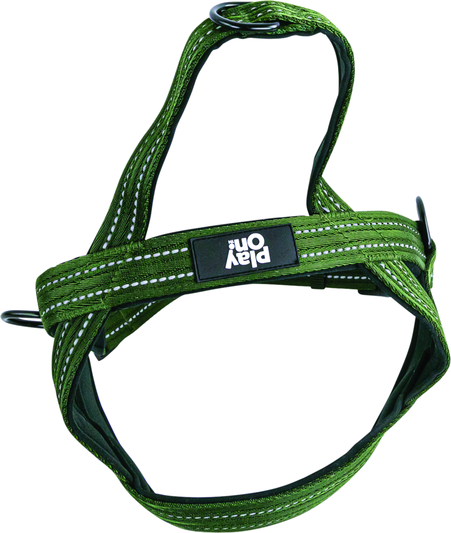 Play On Adventure Reflective Dog Harness, Olive - Image 4