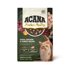 ACANA Market Medley Poultry + Freeze Dried Duck Recipe Dry Cat Food, 3.5 Pound Bag