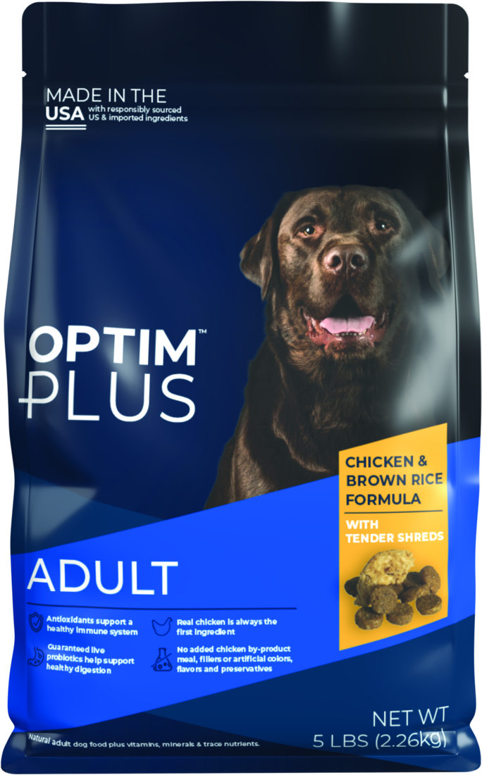 OptimPlus Adult Chicken & Brown Rice Formula With Tender Shreds Dry Dog Food - Image 2