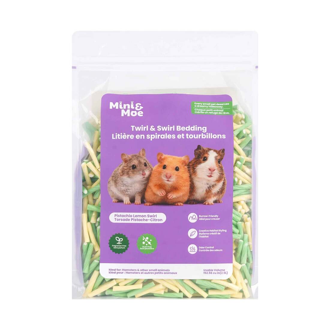 Mini & Moe Small Animal Bedding Rolled Paper, Forest Mix