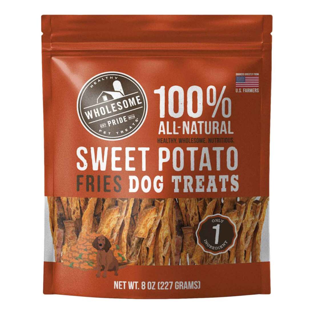 Wholesome Pride Sweet Potato Fries Dog Treats, 8 Ounces