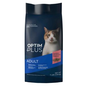 OptimPlus Adult Salmon & Brown Rice Formula Dry Cat Food