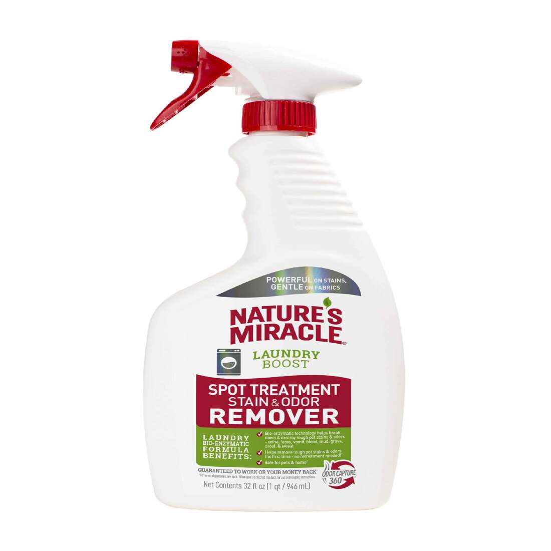 Nature's Miracle Laundry Boost Spot Treatment Stain And Odor Remover, 32 Ounces