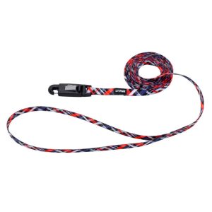 Coastal Pet Products Li'l Pals® Patterned Dog Leash with E-Z Snap®, Red and Grey Plaid, 5/8" x 06'