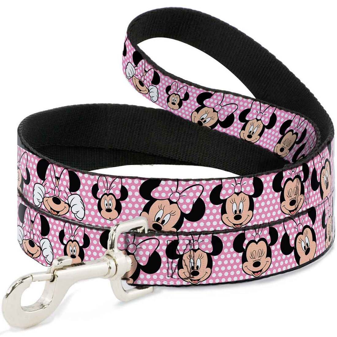 Buckle Down Minnie Mouse Face Dog Leash, 6 Foot