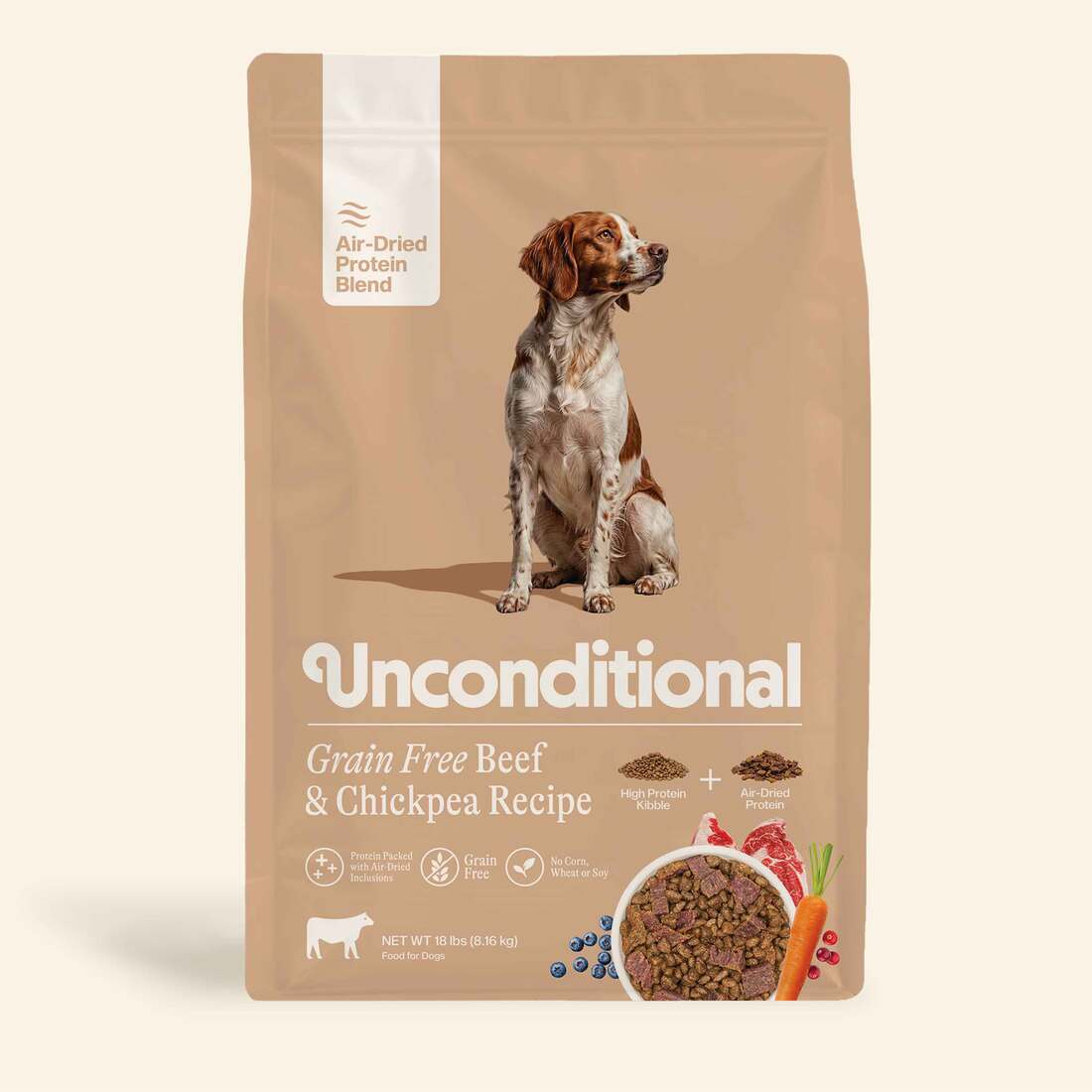 Unconditional Protein Blend Beef Air Dried Dog Food - Image 2