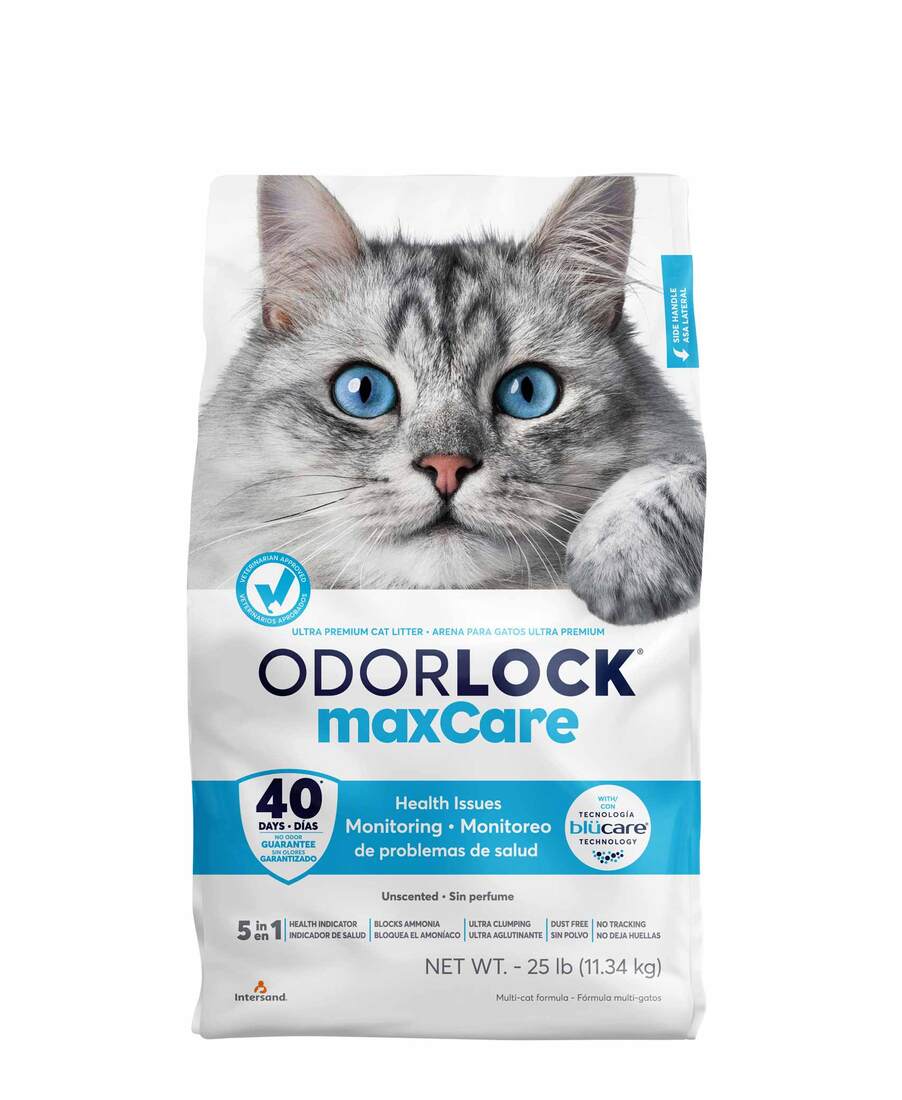 OdorLock maxCare Ultra Premium Clay Cat Litter, 25 Pounds