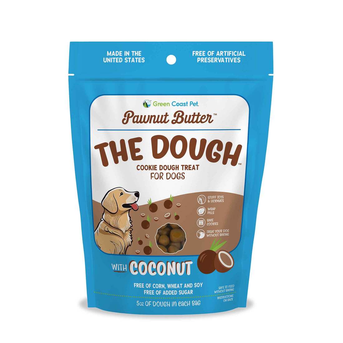Green Coast Pet The Dough Pawnut Butter Dog Treat - Image 3