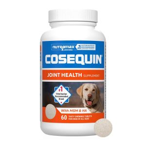 Nutramax Cosequin Maximum Strength Joint Health Supplement for Dogs, 60 Chewable Tablets