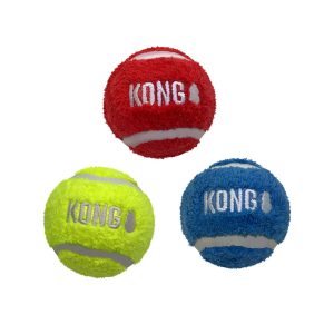 KONG Sport Softies Balls Dog Toy, Assorted, Medium, 3 Count