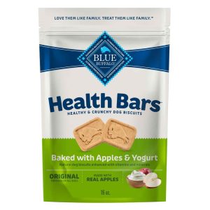 Blue Buffalo Health Bars, Natural Crunchy Oven-Baked Dog Biscuits, Apples & Yogurt, 16 Ounces