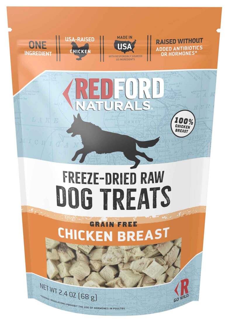 Redford Naturals Freeze-Dried Raw Grain Free Dog Treats, Chicken