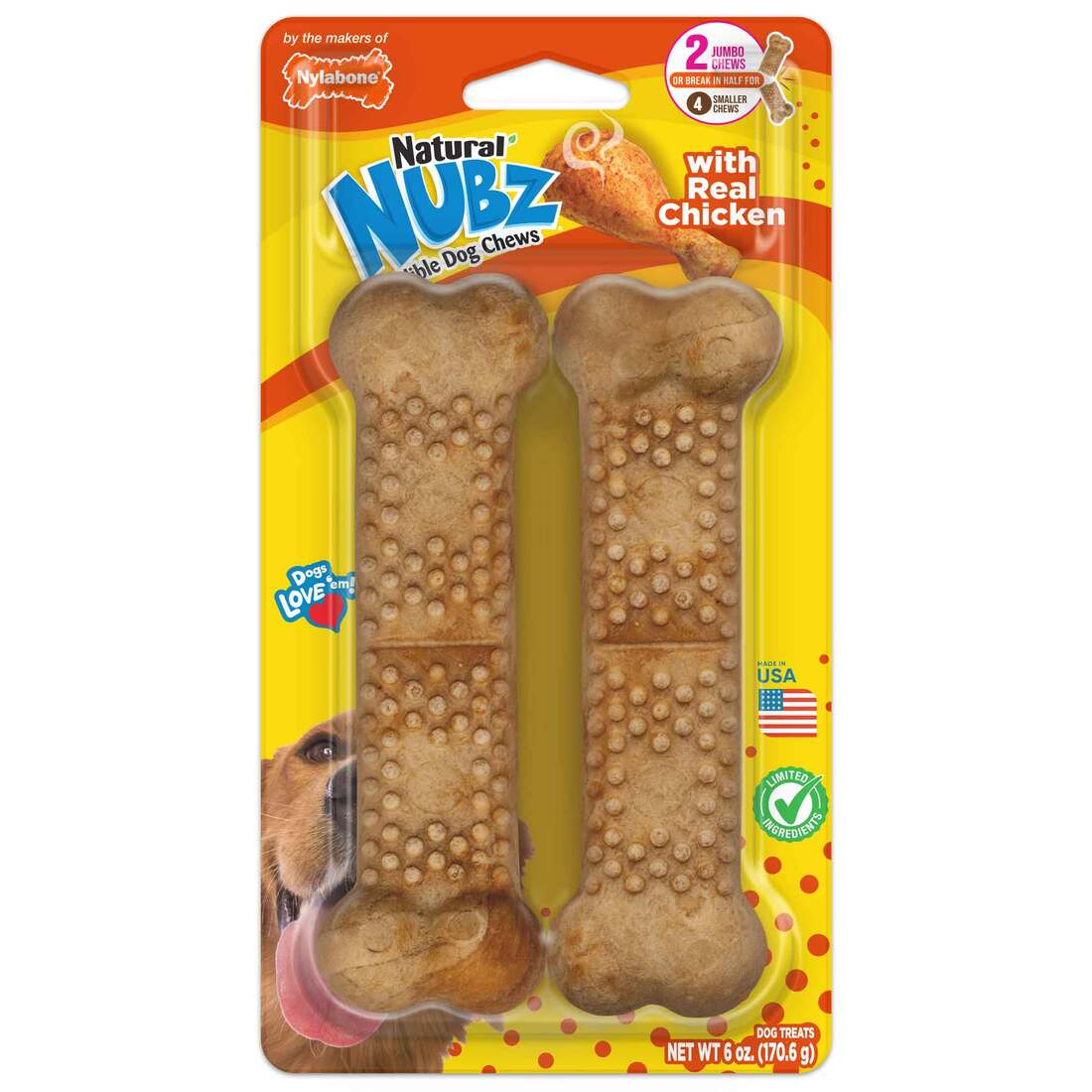Nylabone Nubz Chicken Dog Chew - Image 4