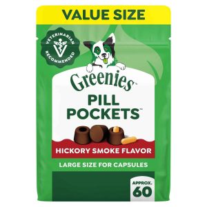 Greenies Pill Pockets Hickory Smoke Flavor Soft Dog Treats, Large,15.8 Ounce Pouch