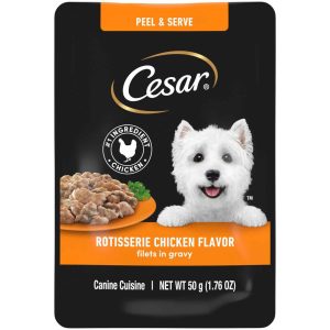 Cesar Wet Dog Food Pouch, 1.76 Ounces