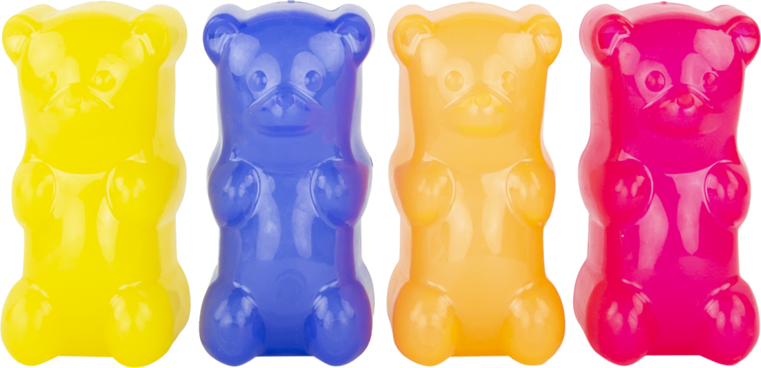 Play On TPR Gummy Bear Dog Toy, Assorted, 1 Each