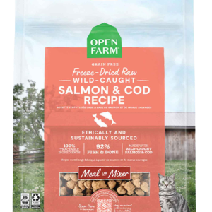 Open Farm Grain Free Freeze Dried Raw Wild Caught Salmon & Cod Recipe Cat Food, 3.5 Ounces