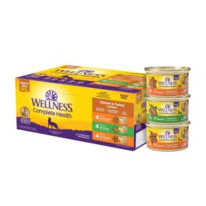 Wellness Chicken & Turkey Lovers Variety Pack Wet Cat Food, 3 Ounce Can (Pack of 12)