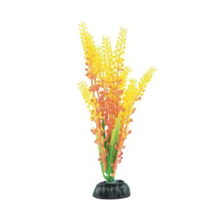Fins First Plastic Plant Orange And Yellow, Medium